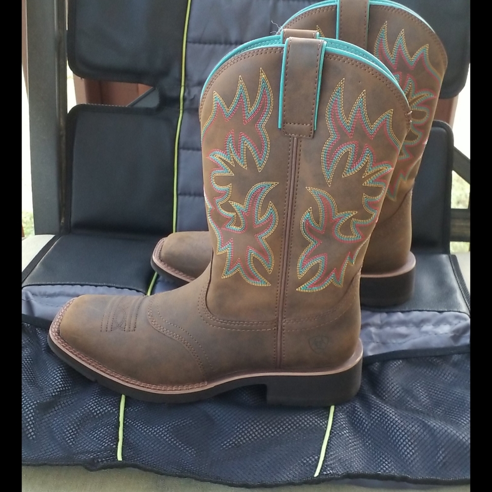 Ariat Womens Delilah Brown Western 10" Shaft Boots